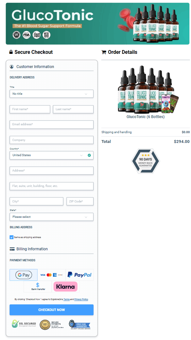 Gluco Mild order form
